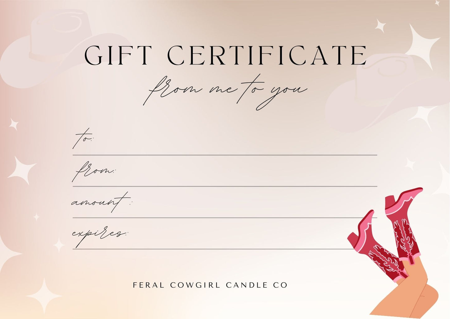 Feral Cowgirl Candle Co. Gift Cert